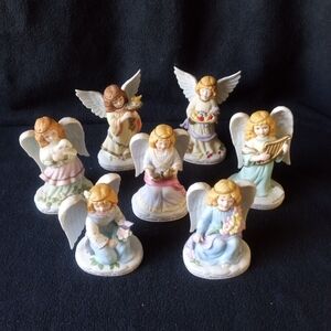7 HEAVENLY GUARDIANS Bronson Collectibles 1996 Premier Collection Angel Figurine